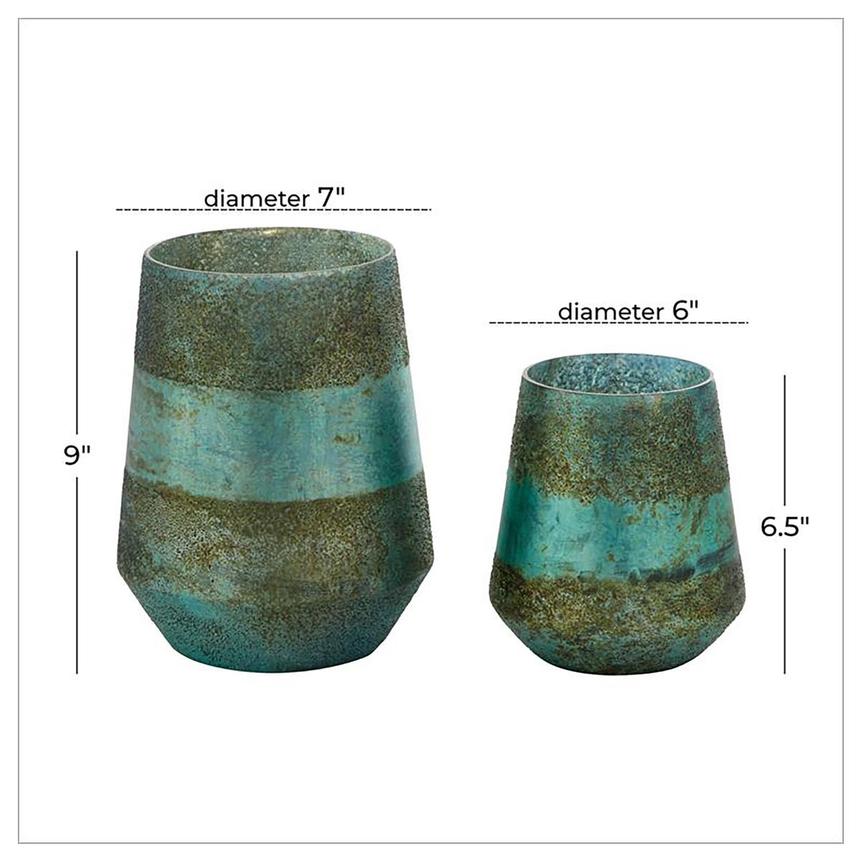 Aqua Set of 2 Vases  alternate image, 4 of 4 images.