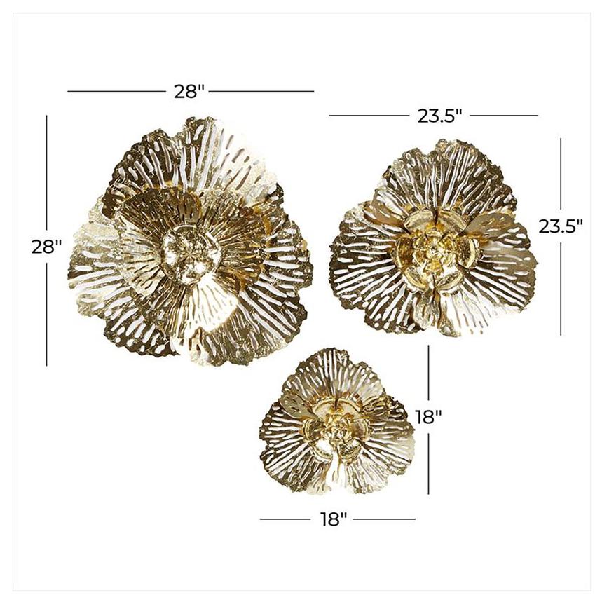 Flowers Set of 3 Wall Art  alternate image, 4 of 4 images.