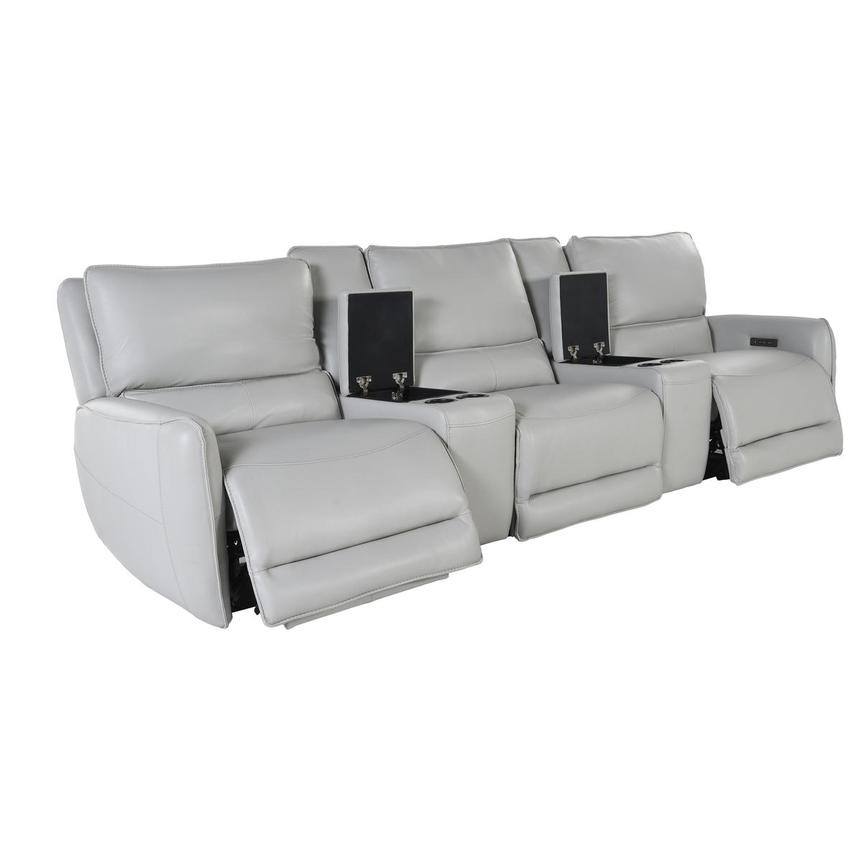 Georgia Home Theater Leather Seating with 5PCS/2PWR alternate image, 3 of 5 images.