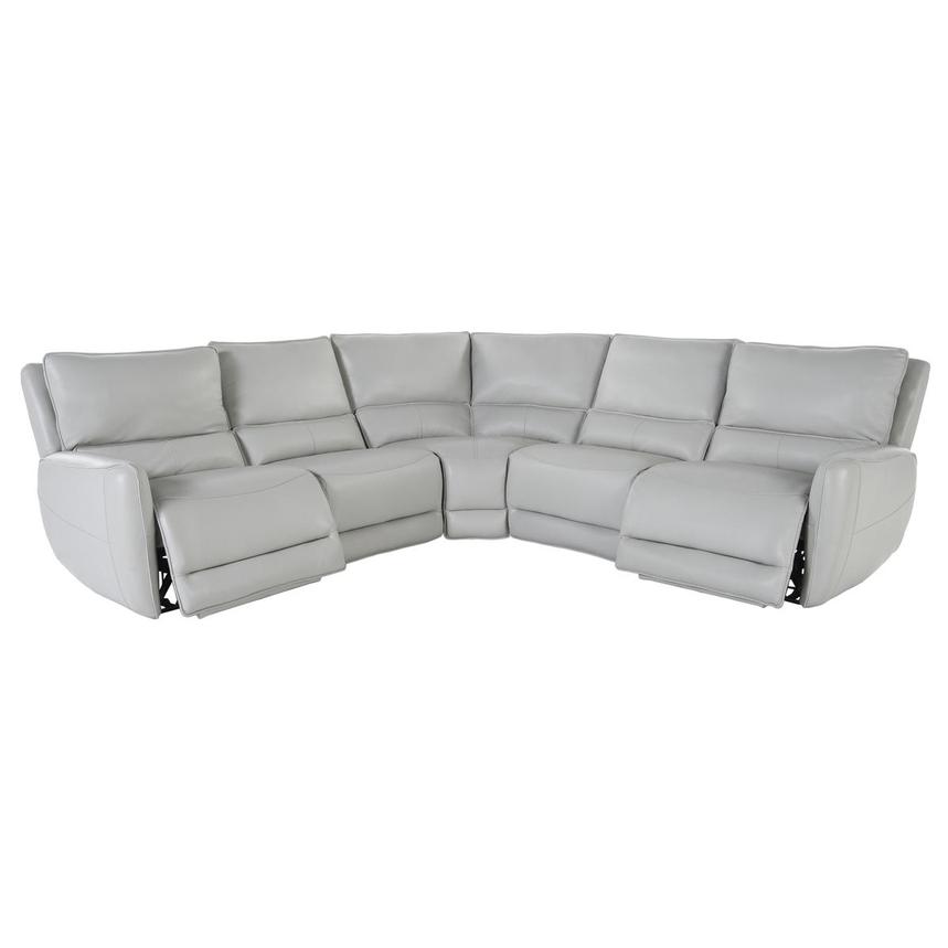 Georgia Leather Power Reclining Sectional with 5PCS/2PWR alternate image, 2 of 4 images.
