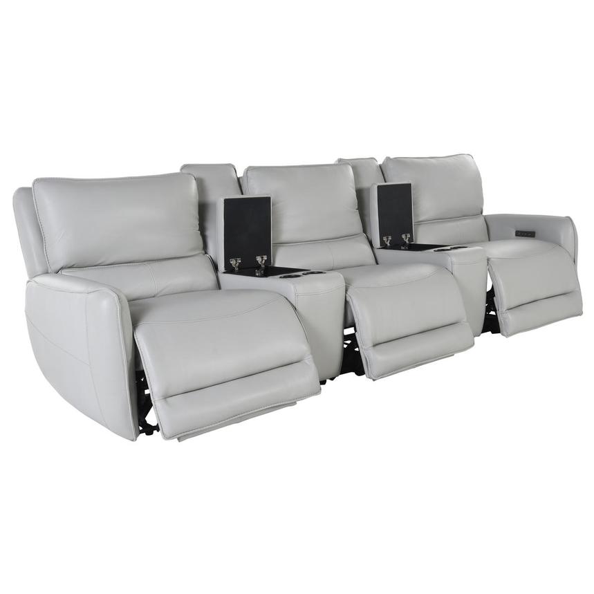 Georgia Home Theater Leather Seating with 5PCS/3PWR alternate image, 3 of 5 images.