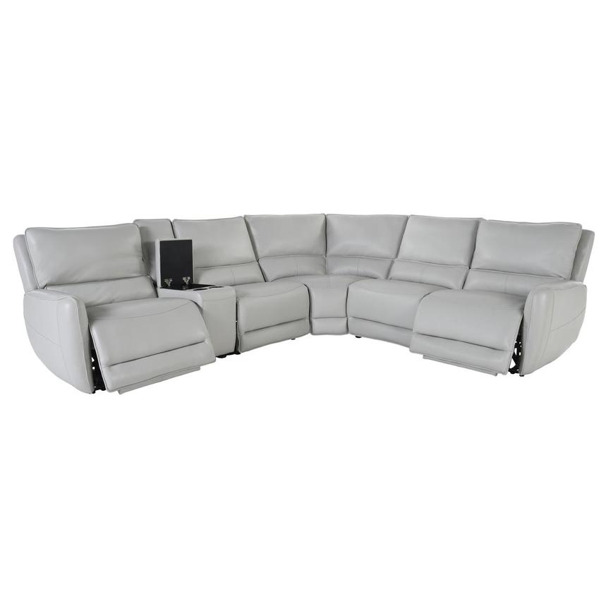 Georgia Leather Power Reclining Sectional with 6PCS/2PWR alternate image, 2 of 5 images.