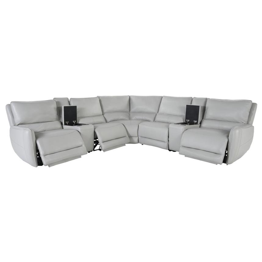 Georgia Leather Power Reclining Sectional with 7PCS/3PWR alternate image, 3 of 6 images.