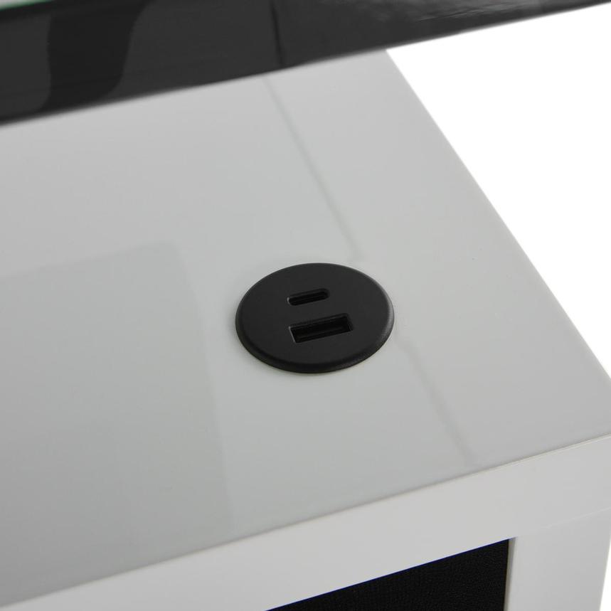 Totem White/Gold Electric Fireplace  alternate image, 6 of 6 images.