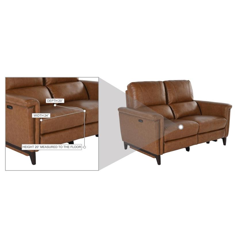 Lawrence Leather Power Reclining Loveseat  alternate image, 6 of 6 images.