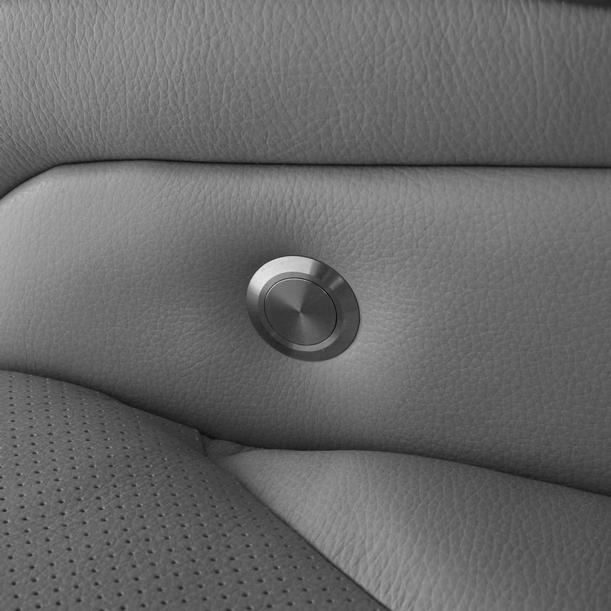 Pummel Gray Leather Power Reclining Loveseat  alternate image, 9 of 10 images.