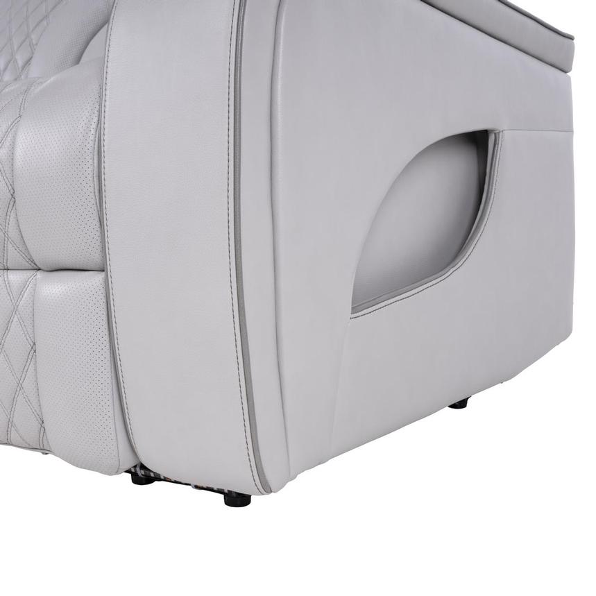 Pummel Gray Leather Power Reclining Loveseat alternate image, 13 of 13 images.