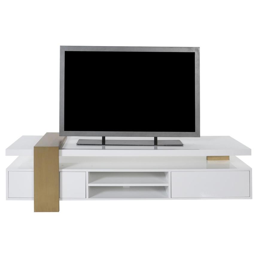 Totem White/Gold TV Stand El Dorado Furniture