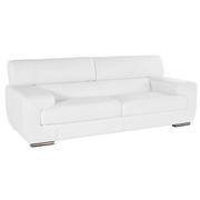 Grace White Leather Sofa  alternate image, 3 of 5 images.