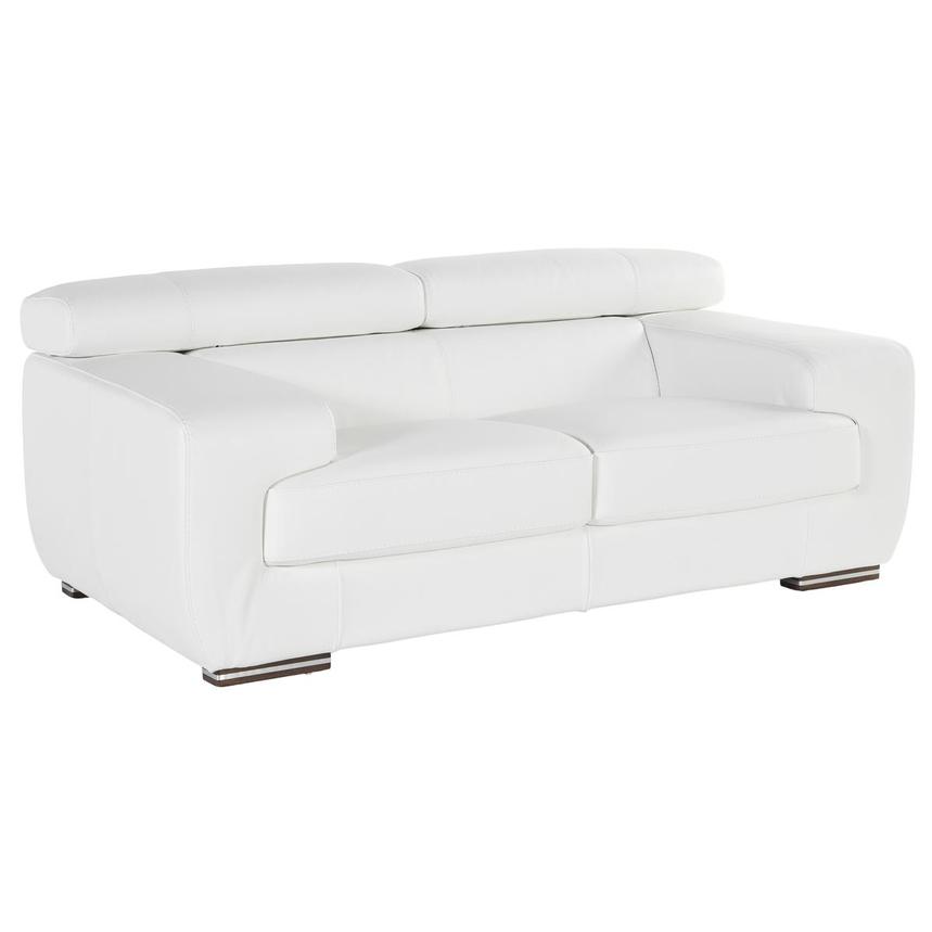 Grace White Leather Loveseat alternate image, 2 of 5 images.