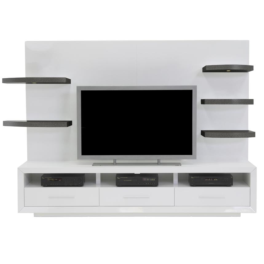 Contour White/Gray Wall Unit El Dorado Furniture
