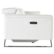 Anchi White Oversized Leather Sofa w/3PWR  alternate image, 4 of 5 images.