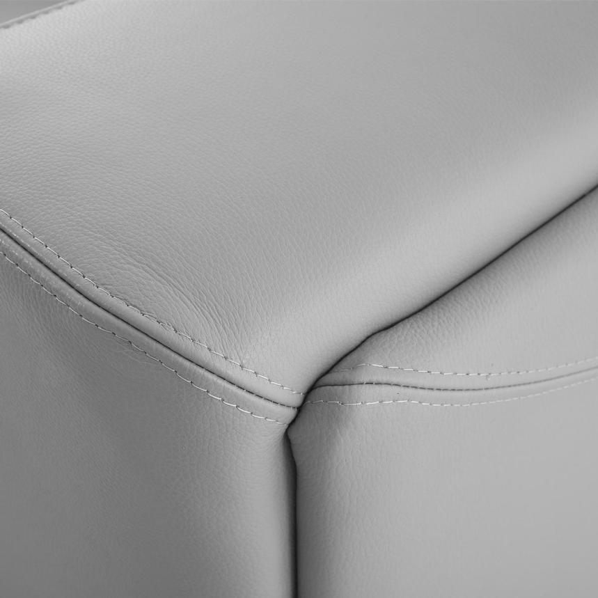 Anchi Silver Oversized Leather Sofa w/2PWR alternate image, 5 of 8 images.