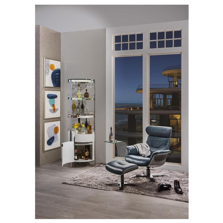 Enzo Dark Blue Accent Chair  alternate image, 2 of 10 images.