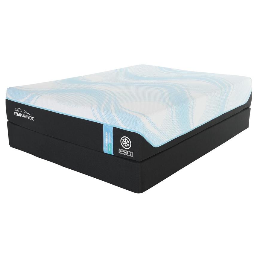 LuxeBreeze Hybrid-Medium King Mattress w/Regular Foundation by Tempur-Pedic  main image, 1 of 3 images.