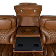 Pummel Tan Leather Power Reclining Sofa  alternate image, 5 of 9 images.