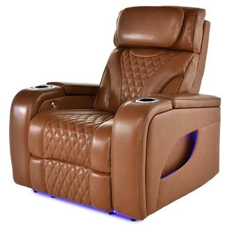 Rogelio Tan Leather Power Recliner | El Dorado Furniture