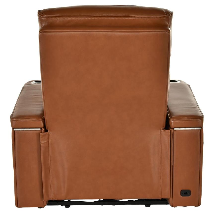 Pummel Tan Leather Power Recliner alternate image, 5 of 9 images.