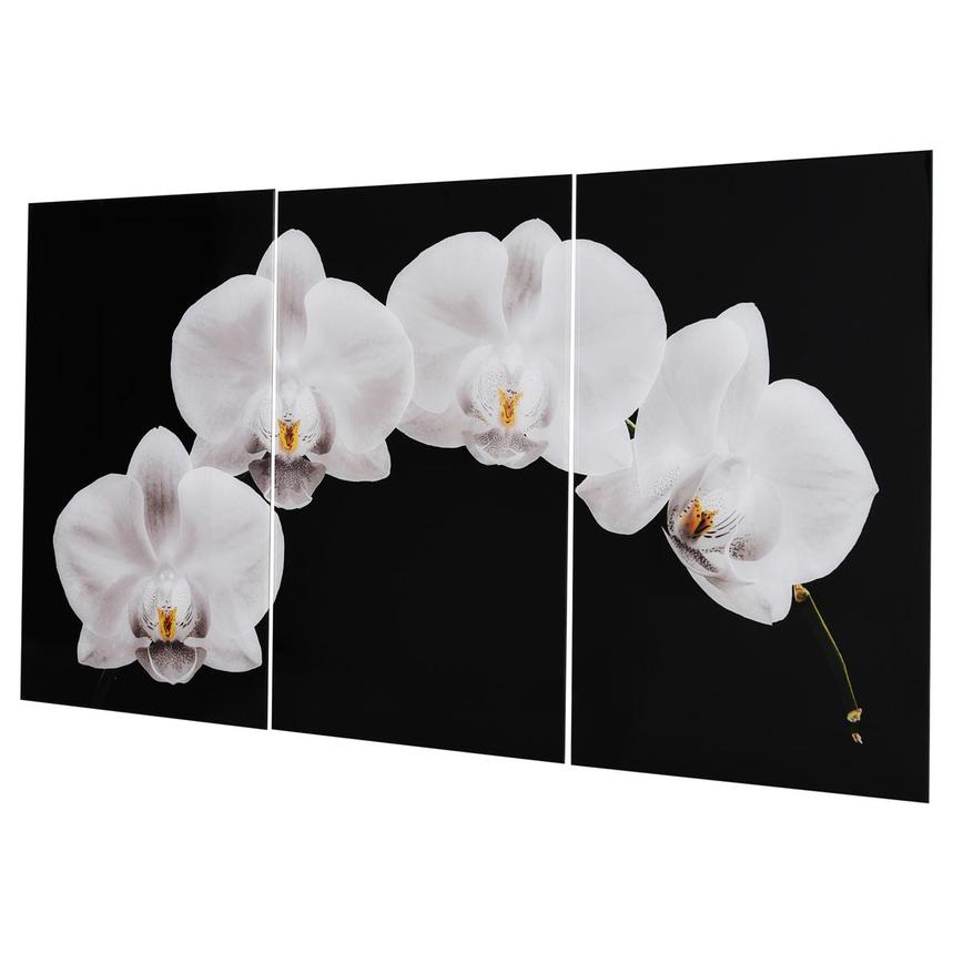 White Orchid Set of 3 Acrylic Wall Art El Dorado Furniture