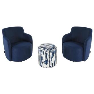 Joey II Blue 3-Piece Living Set