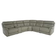 Naya Taupe Leather Power Reclining Sectional with 6PCS/3PWR  main image, 1 of 5 images.