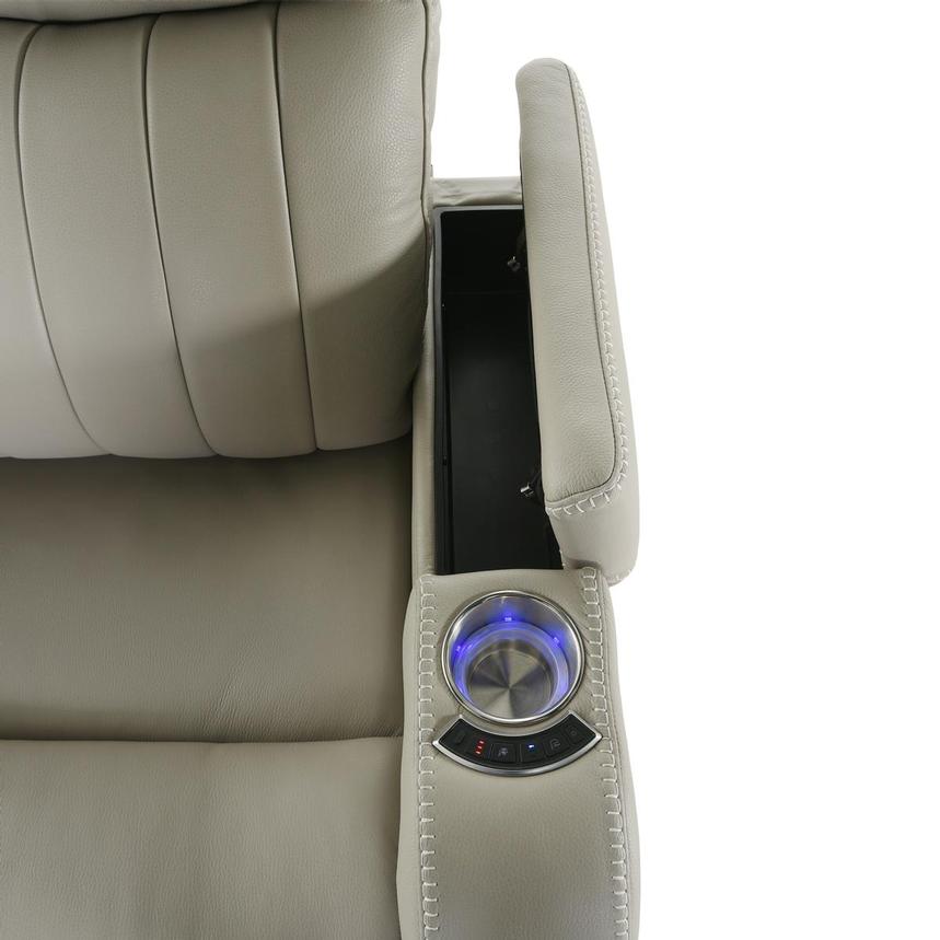 Santiago Gray Leather Power Recliner alternate image, 8 of 8 images.
