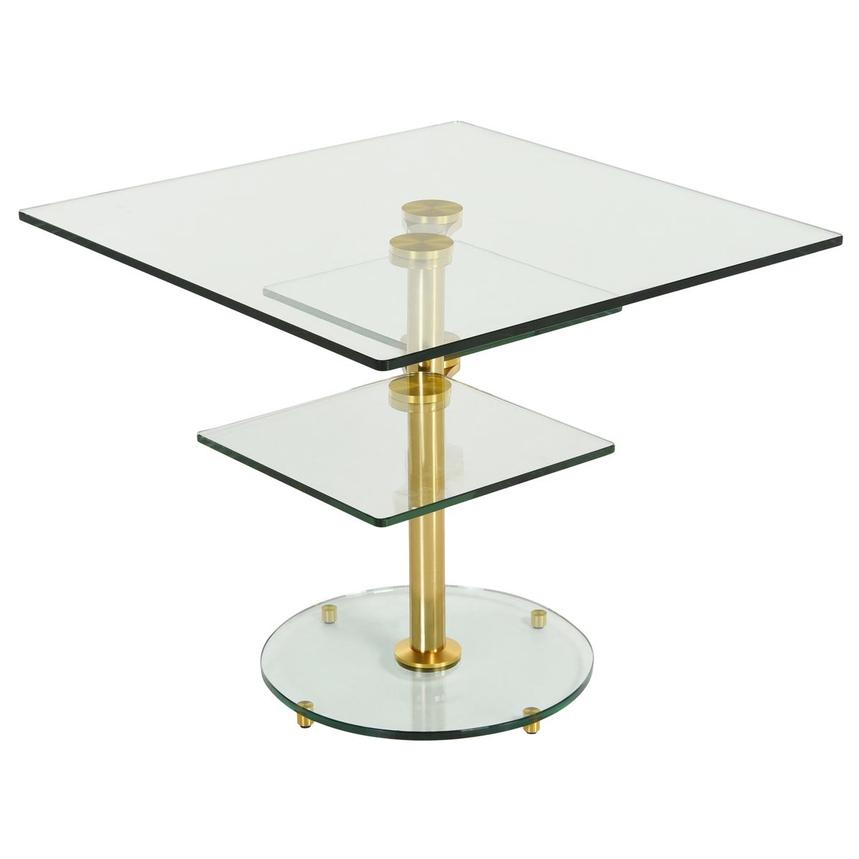 Square Clear Gold Side Table  alternate image, 2 of 2 images.