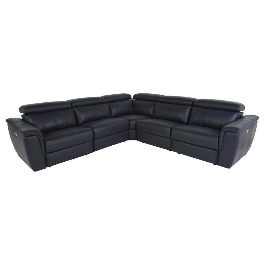 Washington Blue Power Reclining Sectional with 5PCS/3PWR alternate image, 2 of 7 images.