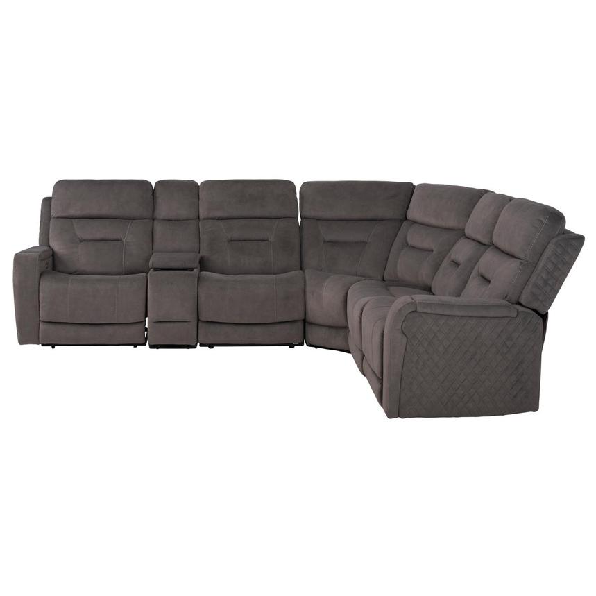 Black fabric reclining discount sectional