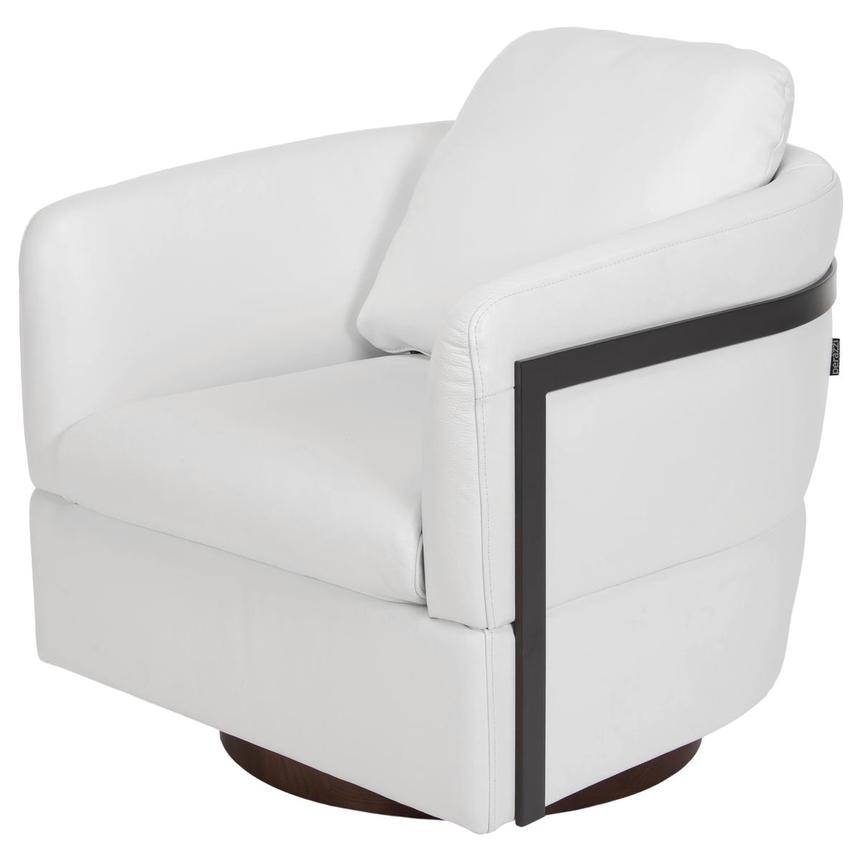 Calluna II White Leather Accent Chair  main image, 1 of 8 images.