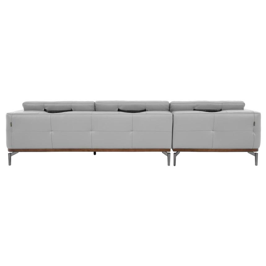Nate Gray Leather Corner Sofa w/Left Chaise  alternate image, 7 of 13 images.