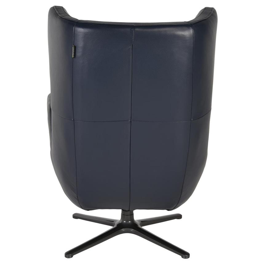 Domenico Blue Leather Accent Chair  alternate image, 4 of 6 images.