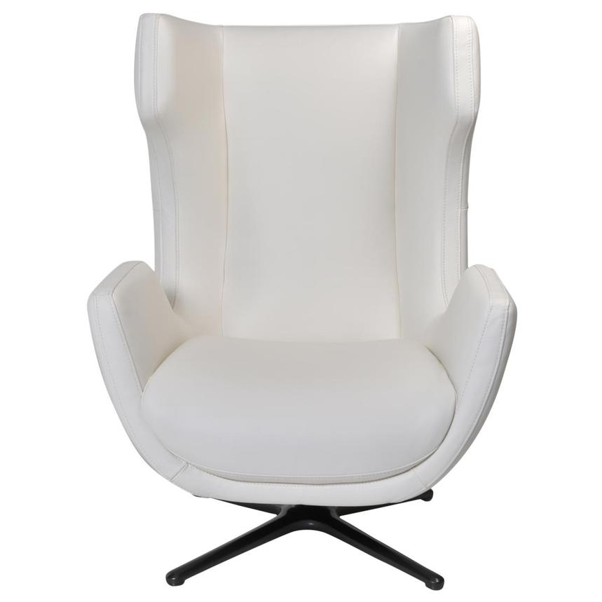 Domenico White Leather Accent Chair  alternate image, 2 of 7 images.
