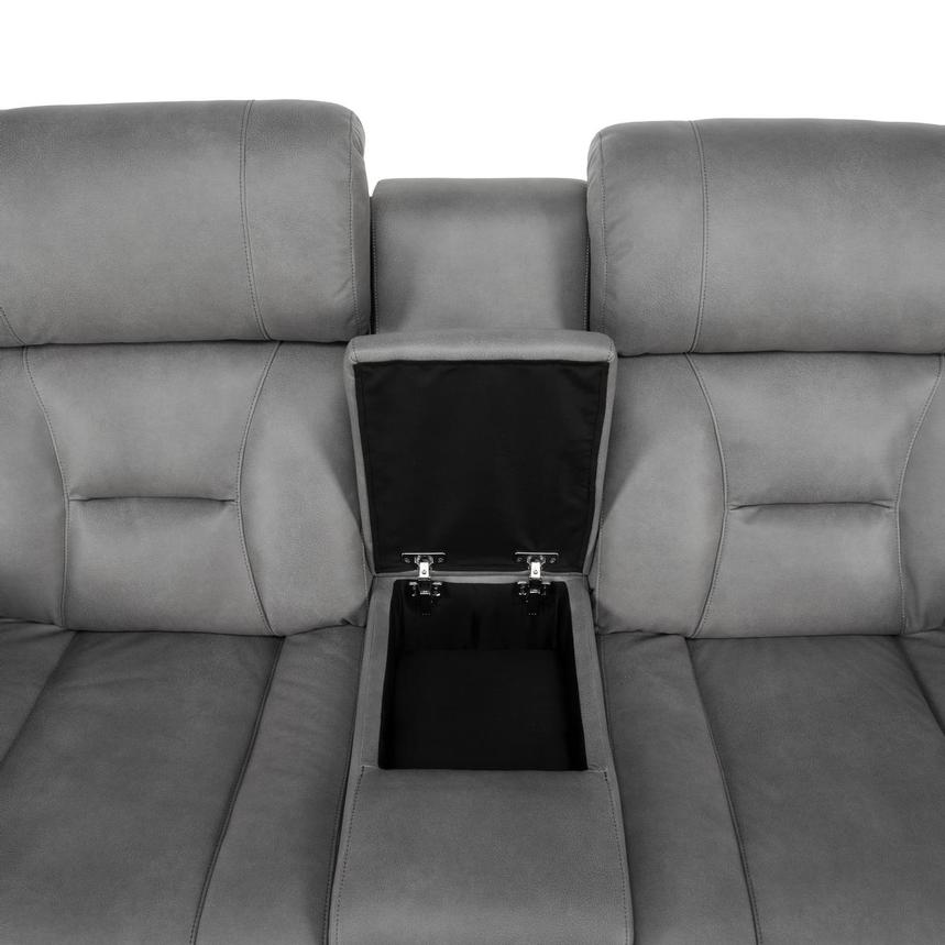 Optimus Power Reclining Sofa w/Console  alternate image, 4 of 8 images.