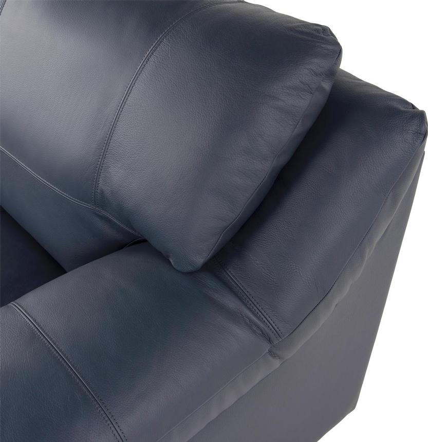 Rio Blue Leather Loveseat  alternate image, 5 of 7 images.