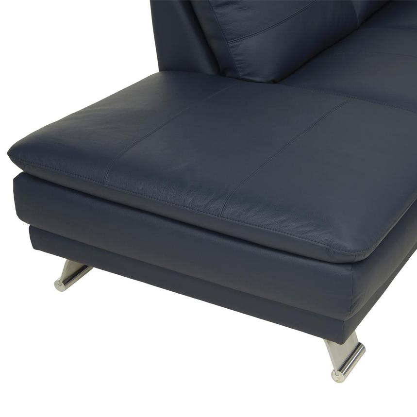 Rio Blue Leather Corner Sofa w/Left Chaise El Dorado Furniture
