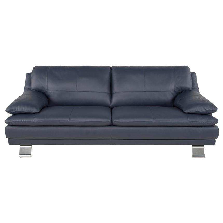 Rio Blue Leather Sofa El Dorado Furniture