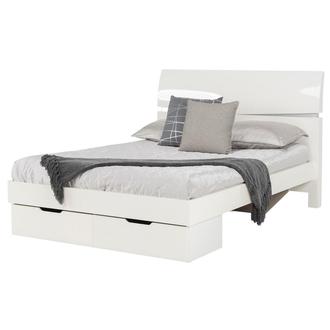 Brighton White Full Storage Bed