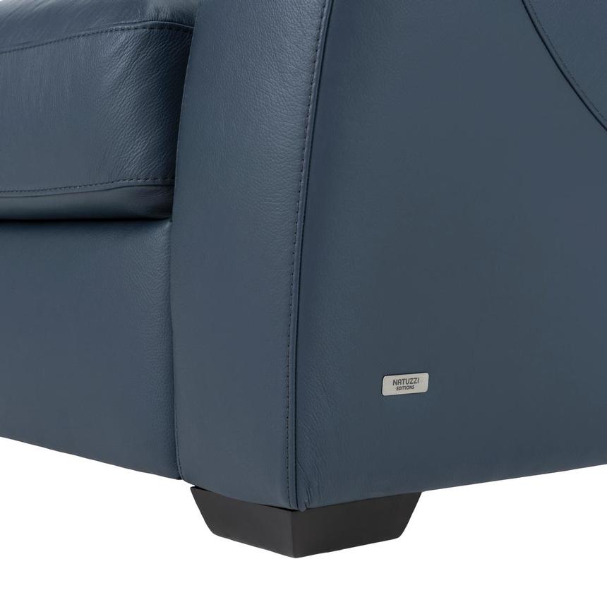 Amadeo Blue Leather Loveseat by Natuzzi Editions  alternate image, 7 of 7 images.