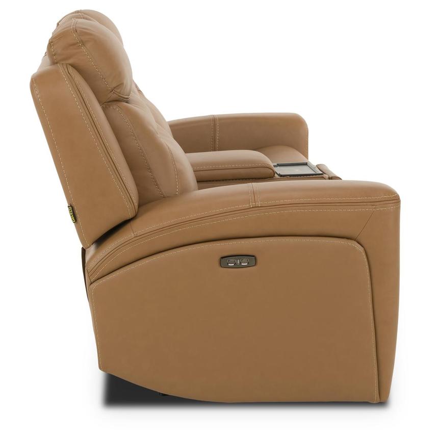 Byron Leather Power Reclining Sofa w/Console  alternate image, 4 of 11 images.