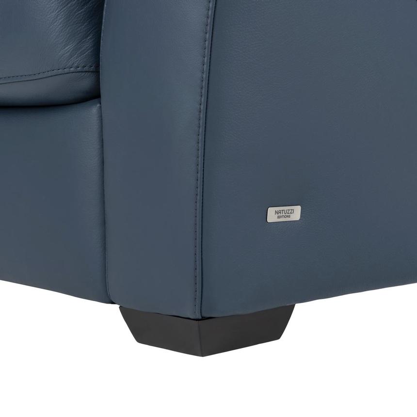 Amadeo Blue Leather Sofa by Natuzzi Editions  alternate image, 7 of 7 images.