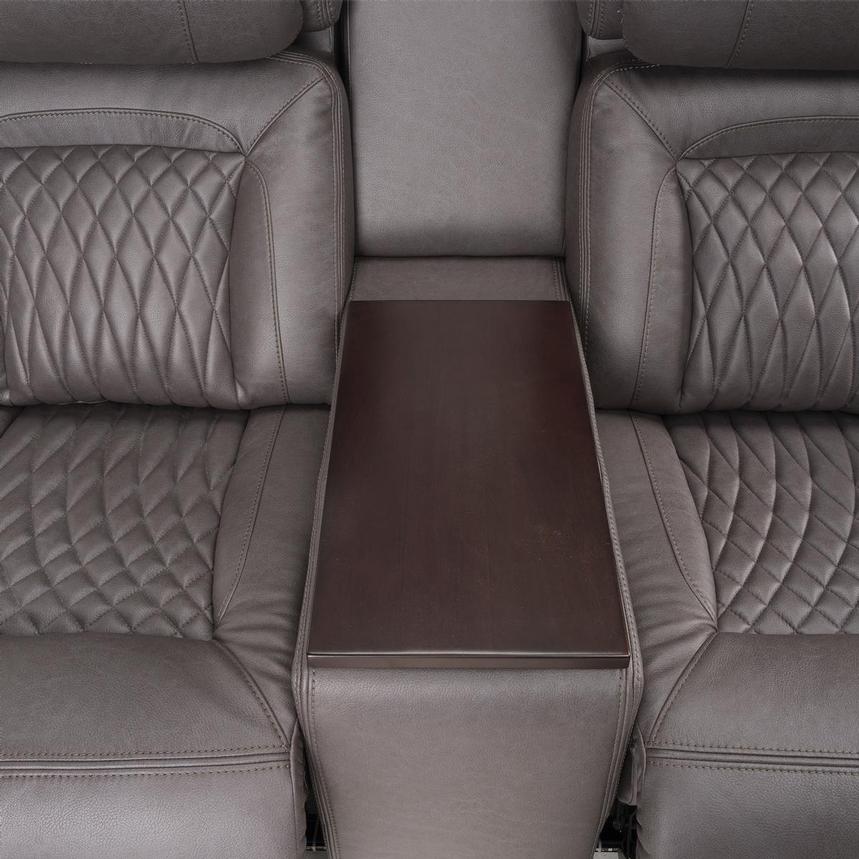 Neal Power Reclining Sofa w/Console alternate image, 7 of 12 images.