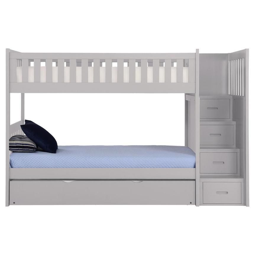 Balto Gray Twin Bunk Bed w/Trundle
