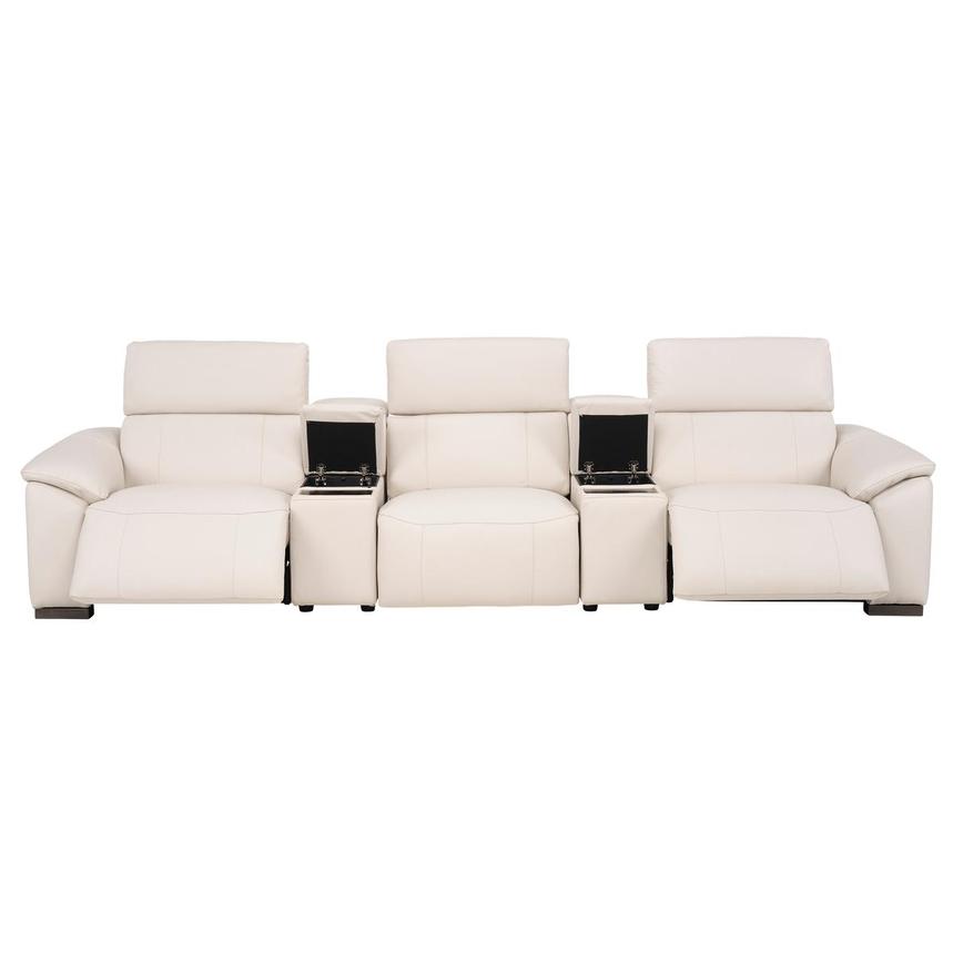 Luanne Home Theater Leather Seating with 5PCS/2PWR  alternate image, 2 of 8 images.