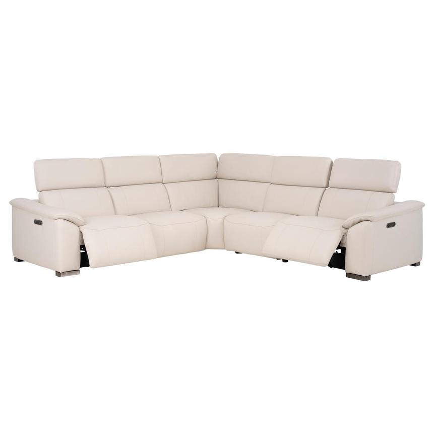 Luanne Leather Power Reclining Sectional with 5PCS/2PWR  alternate image, 2 of 7 images.