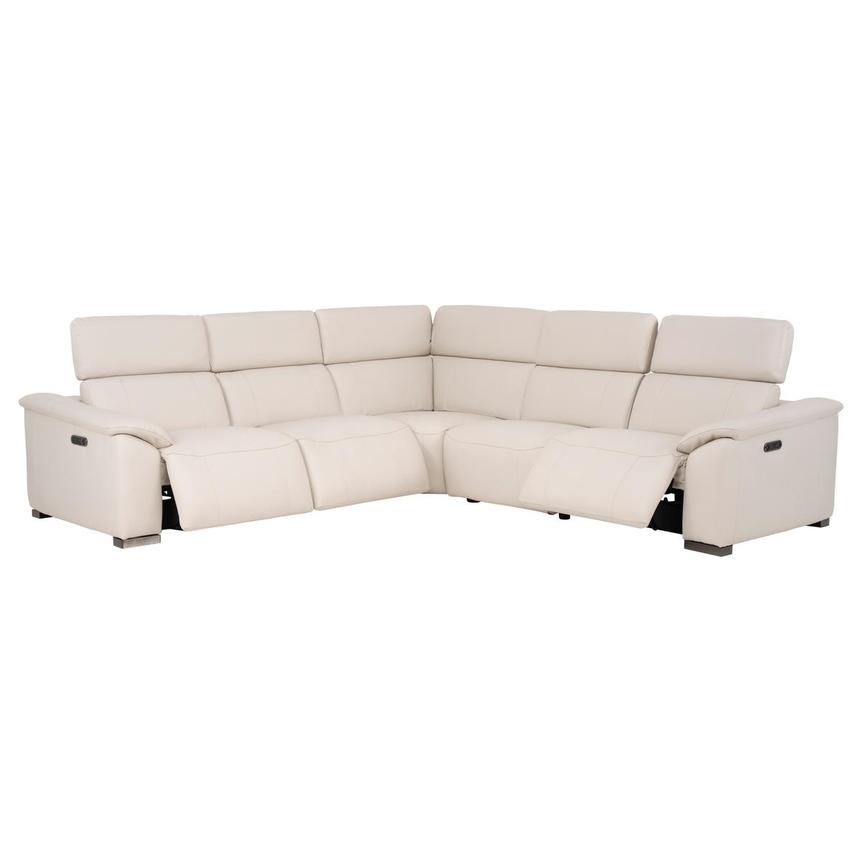 Luanne Leather Power Reclining Sectional with 5PCS/3PWR  alternate image, 2 of 7 images.