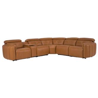 Kamet Leather Power Reclining Sectional with 6PCS/2PWR