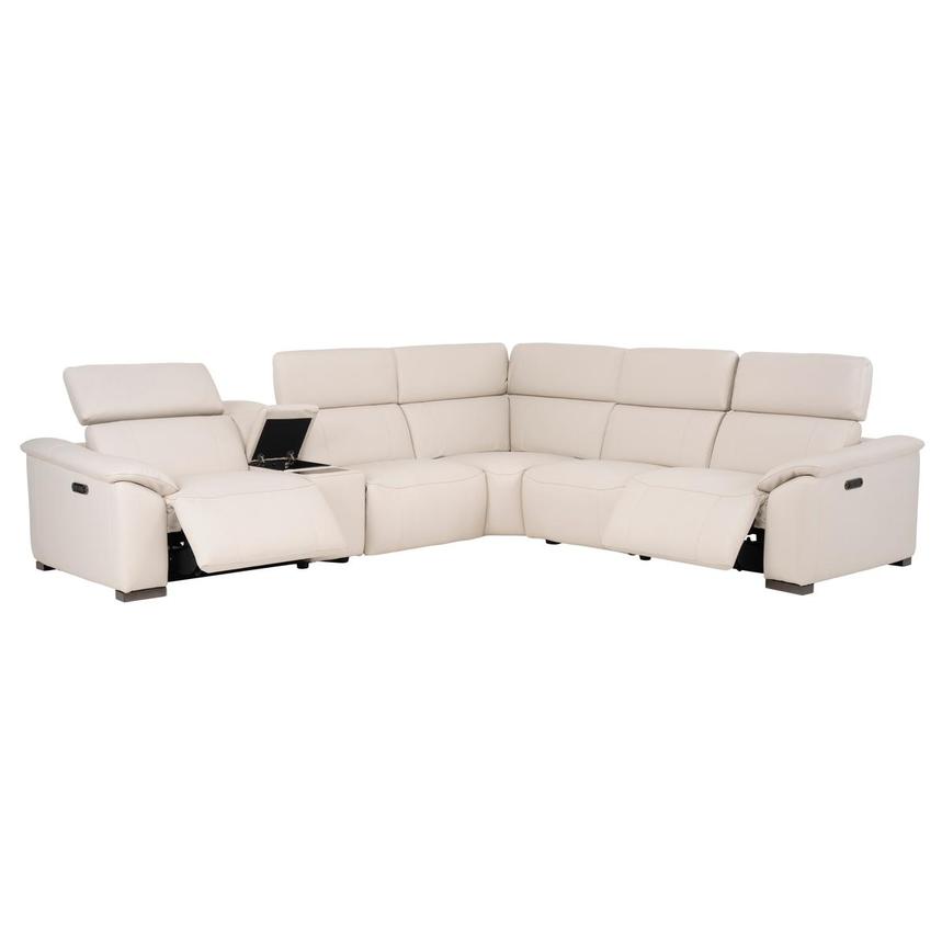Luanne Leather Power Reclining Sectional with 6PCS/2PWR  alternate image, 2 of 9 images.