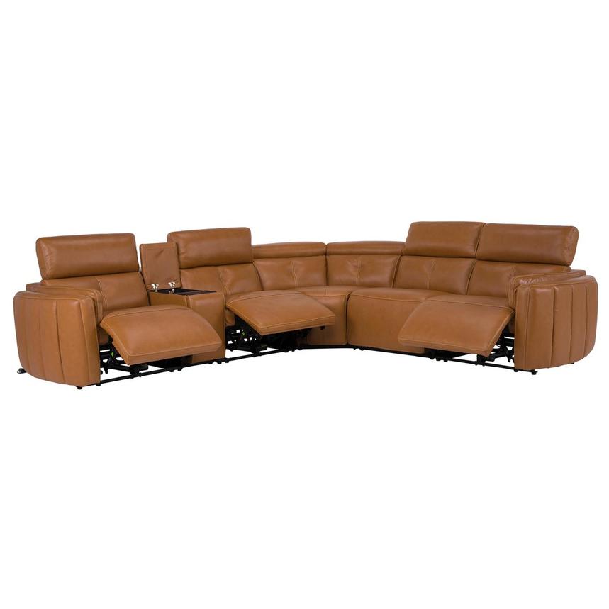 Kamet Leather Power Reclining Sectional with 6PCS/3PWR  alternate image, 2 of 9 images.