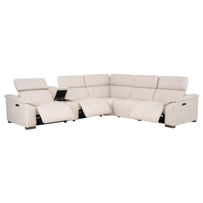 Luanne Leather Power Reclining Sectional with 6PCS/3PWR  alternate image, 2 of 9 images.